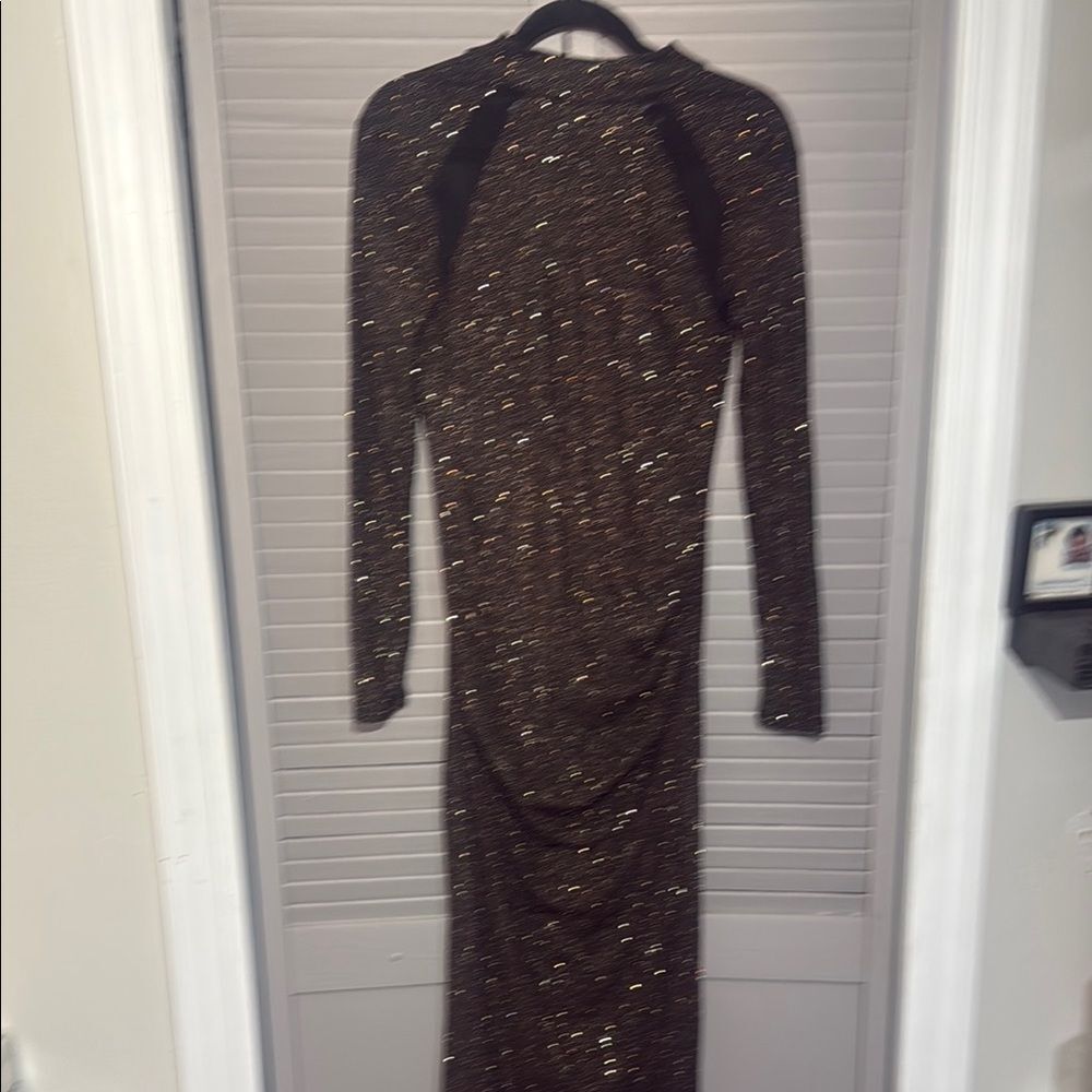 Glamorous Long Sleeve Glitter Dress